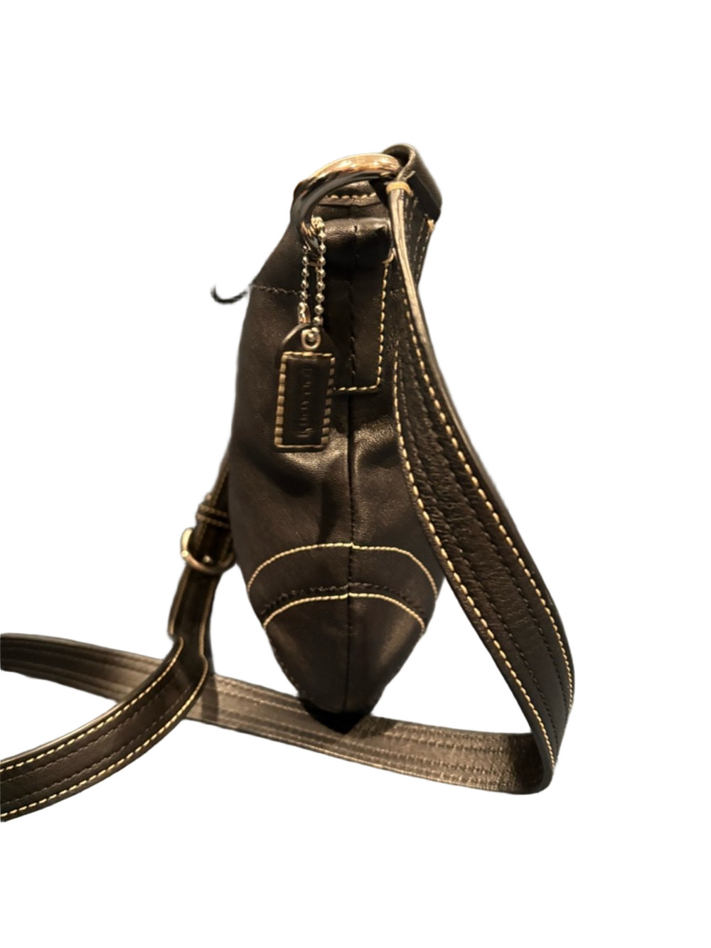 Coach Soho Swing Pack Crossbody Bag NWT Black Leather F40576 Slim Swingpack Y2K - Picture 6 of 13